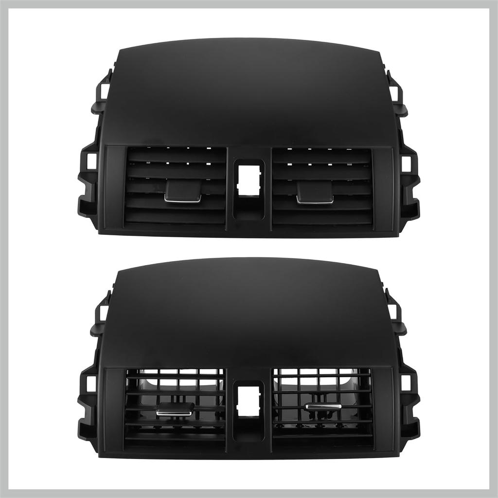 Car Air Vent Panel Assembly Front Center Dashboard A/C Outlet Vent Panel Fit for Toyota Corolla - Pack of 1 Black Replacement Car Parts