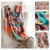 Long Strips of Silk Scarf  High-end Sense Mulberry Silk Scarf  Women's Fresh Small Floral Thin Style  Atmosphere  Big Shawl