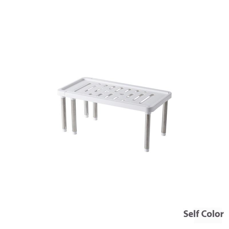 

Телескопічна стійка Кухонна сушарка для посуду Стійка для зберігання пляшок зі спеціями Органайзер для шафи Двоярусна настільна стійка для зберігання white