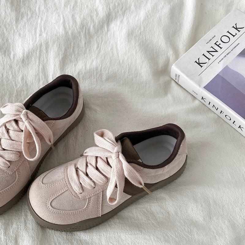 Ins Popular Sweet Retro Pink Board Shoes Women's 2025 Spring and Summer New Versatile Casual Moral Training Board Shoes Tide