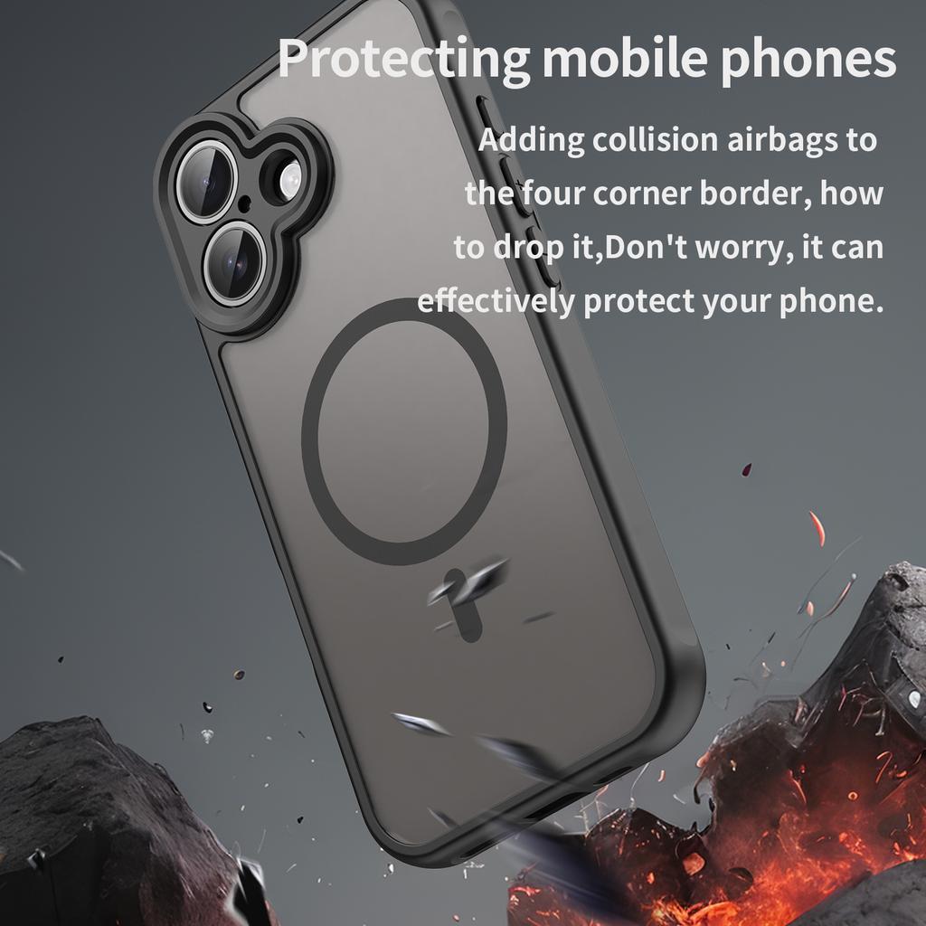 iPhone 17 Magsafe Phone Case,Magnetic Shockproof Magsafe Phone Case,Bumper Hybrid Cover for iPhone 17