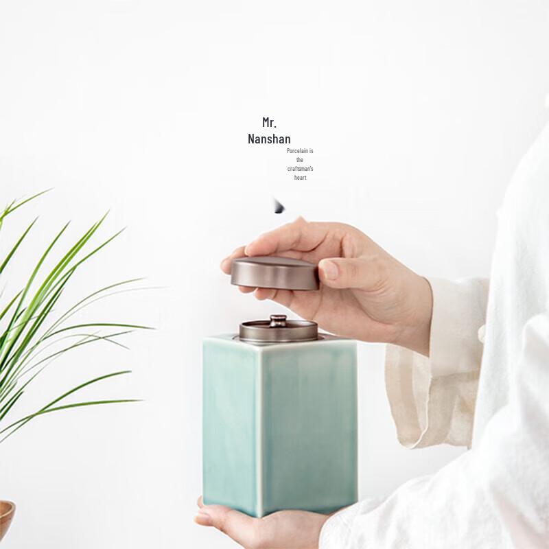 First Sight Green Mountain Ceramic Tea Caddy