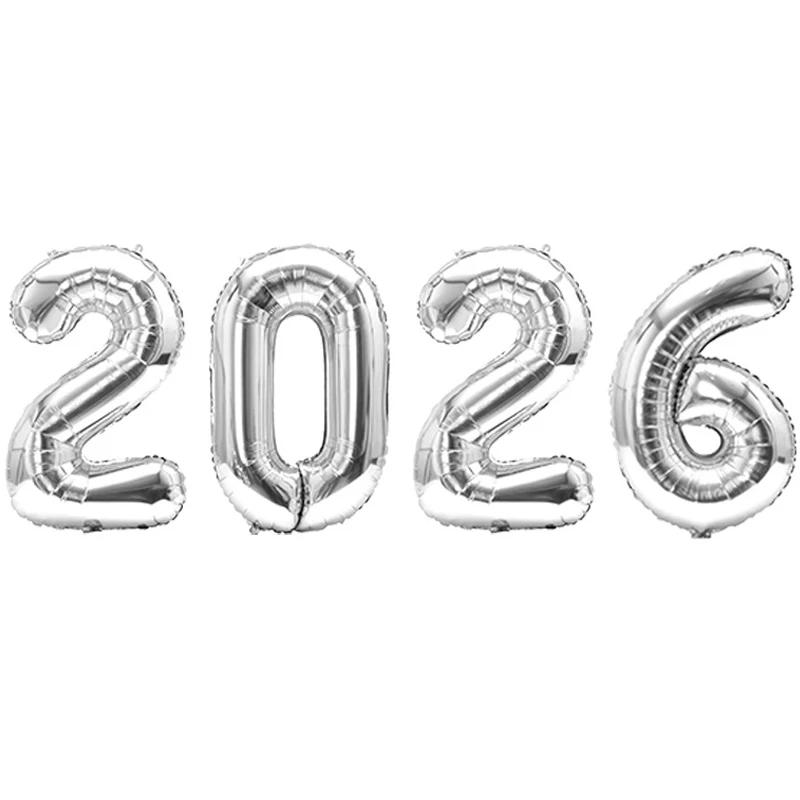 16Inch 2026 Happy New Year Foil Balloons Christmas New Year Party Decoration Festival Party Supplies Photo Props Home Decor