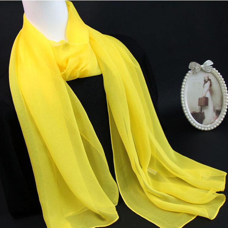 Korean Solid Chiffon Transparent Travel Holiday Beach Towel Women's Silk Scarf Female Summer Thin Long Sunscreen Shawl V10