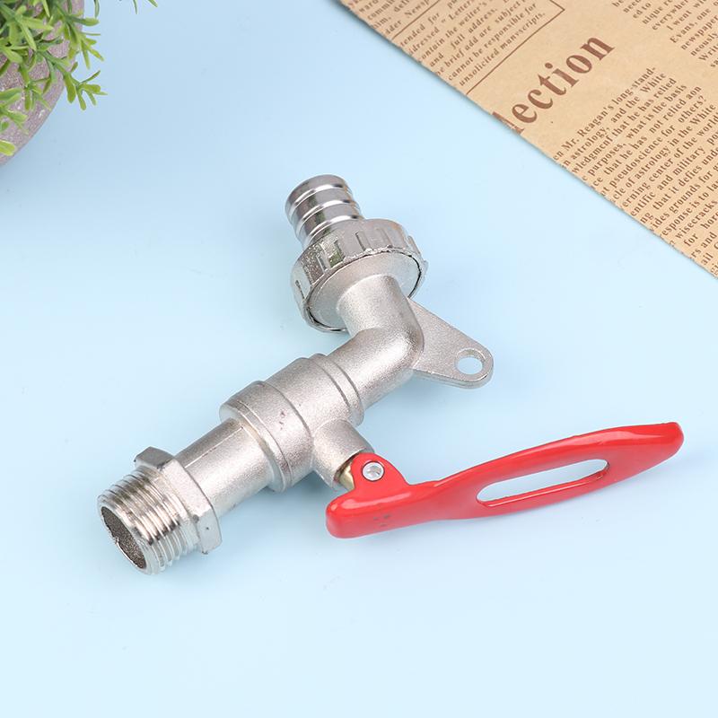 1Pc Garden Hose Faucet With Lock Water Tank Connector Replacement Tools 1/2 Inch 3/4 Inch Zinc Alloy Thread Lockable Faucet