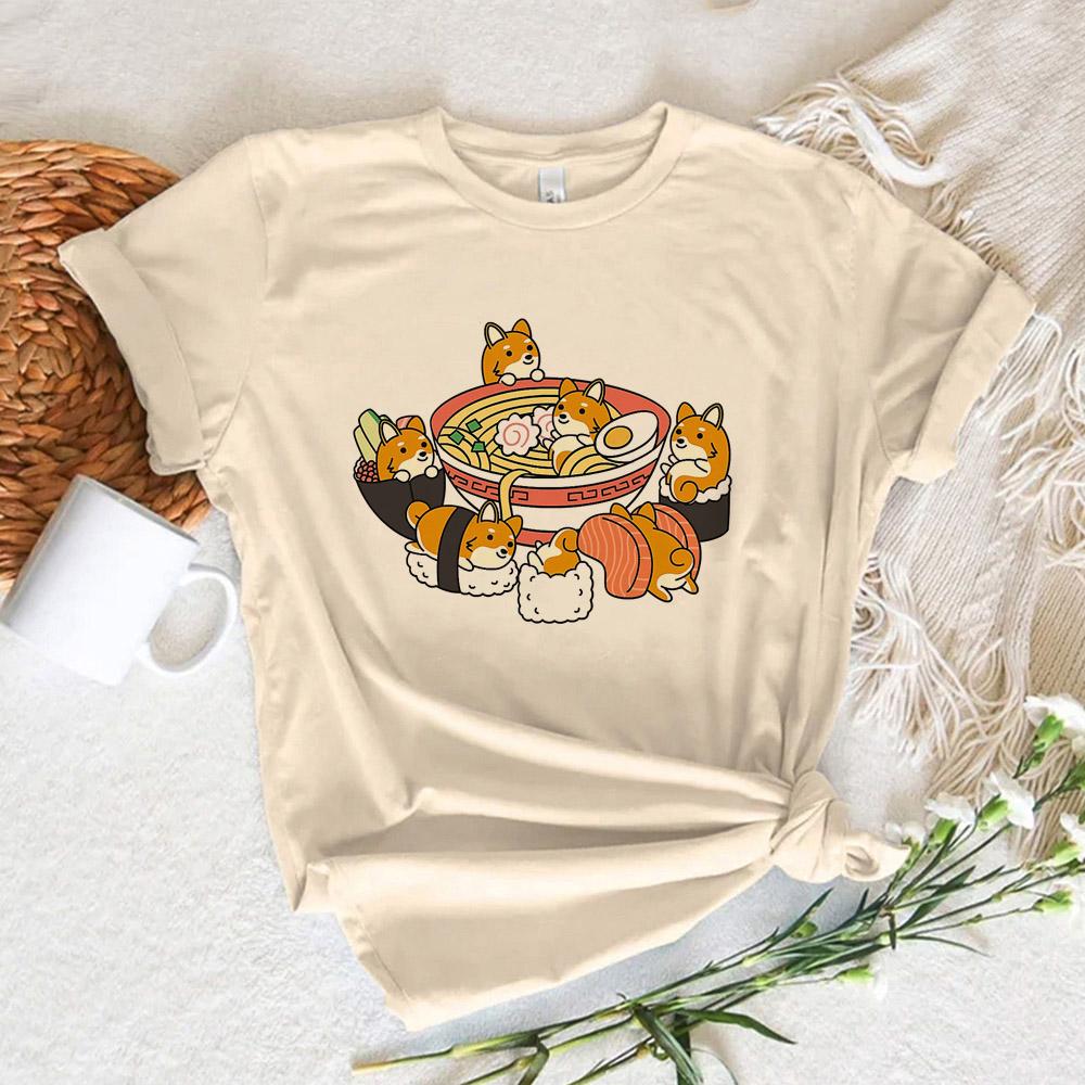Sushi Top Women Harajuku Japanese Funny T Shirt Girl Streetwear Clothing