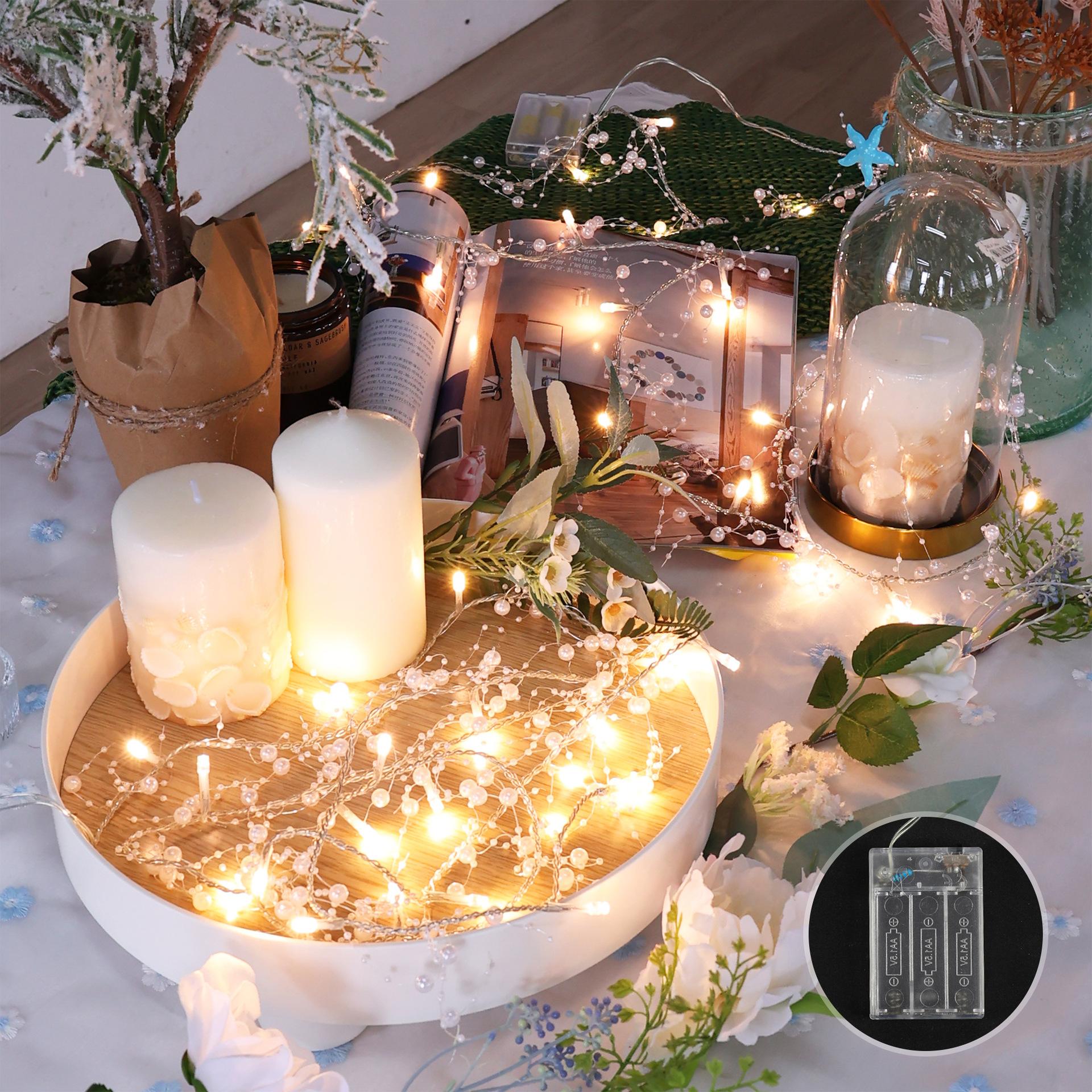 

3m 30-LED Beads Design String Light Festival Christmas Home Decorative Light White Beads