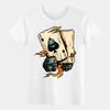 Ace of Spades Skull & Dice T-Shirt, Gambler Tattoo Style Tee