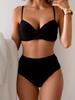 2026 Multi-Color Leopard Print High-Waisted Bikini Swimsuit