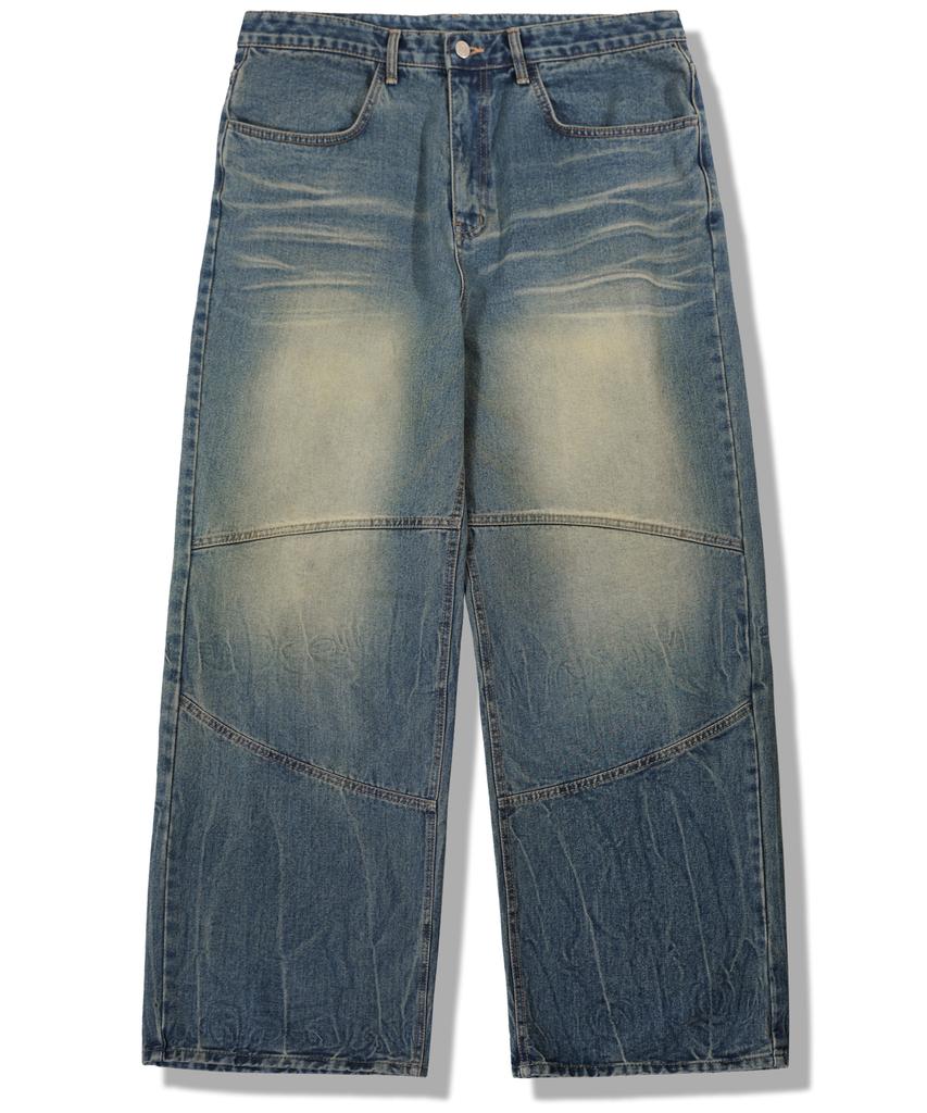 GUBIN Curved Double Knee Denim Pants