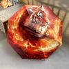 1 PC Automatic Folding Umbrella - Flaming Tiger Pattern, Portable & Foldable Design with 8 Ribs, Christmas Birthday Gifts