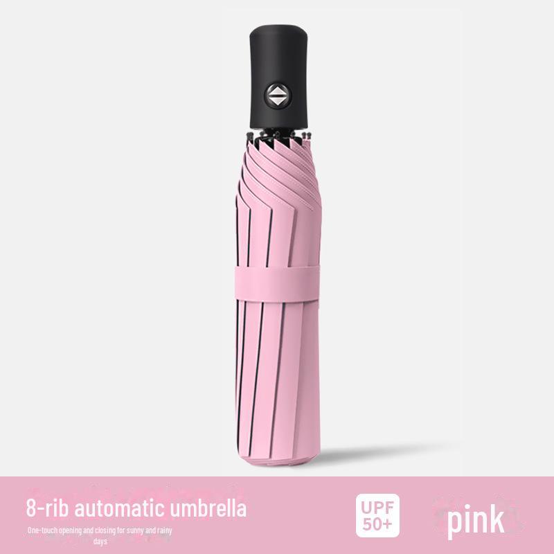 Trefaldigt automatiskt UV-skyddande paraply med anpassad logotyp