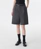 MUSINSA STANDARD WOMAN Women'S Cotton Wide Bermuda Shorts [Dark Gray]
