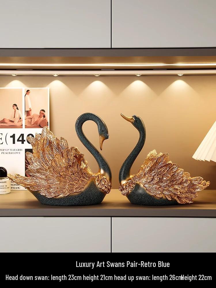 Swan Wine Rack Ornament - Elegant Display for Living Room or Dining Cabinet