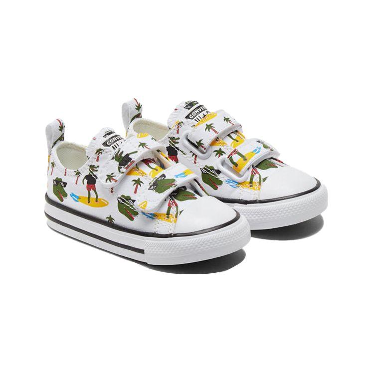 Converse Chuck Taylor All Star Comfortable Casual Low Top Walker Shoes Baby Shoes White Green 771294C