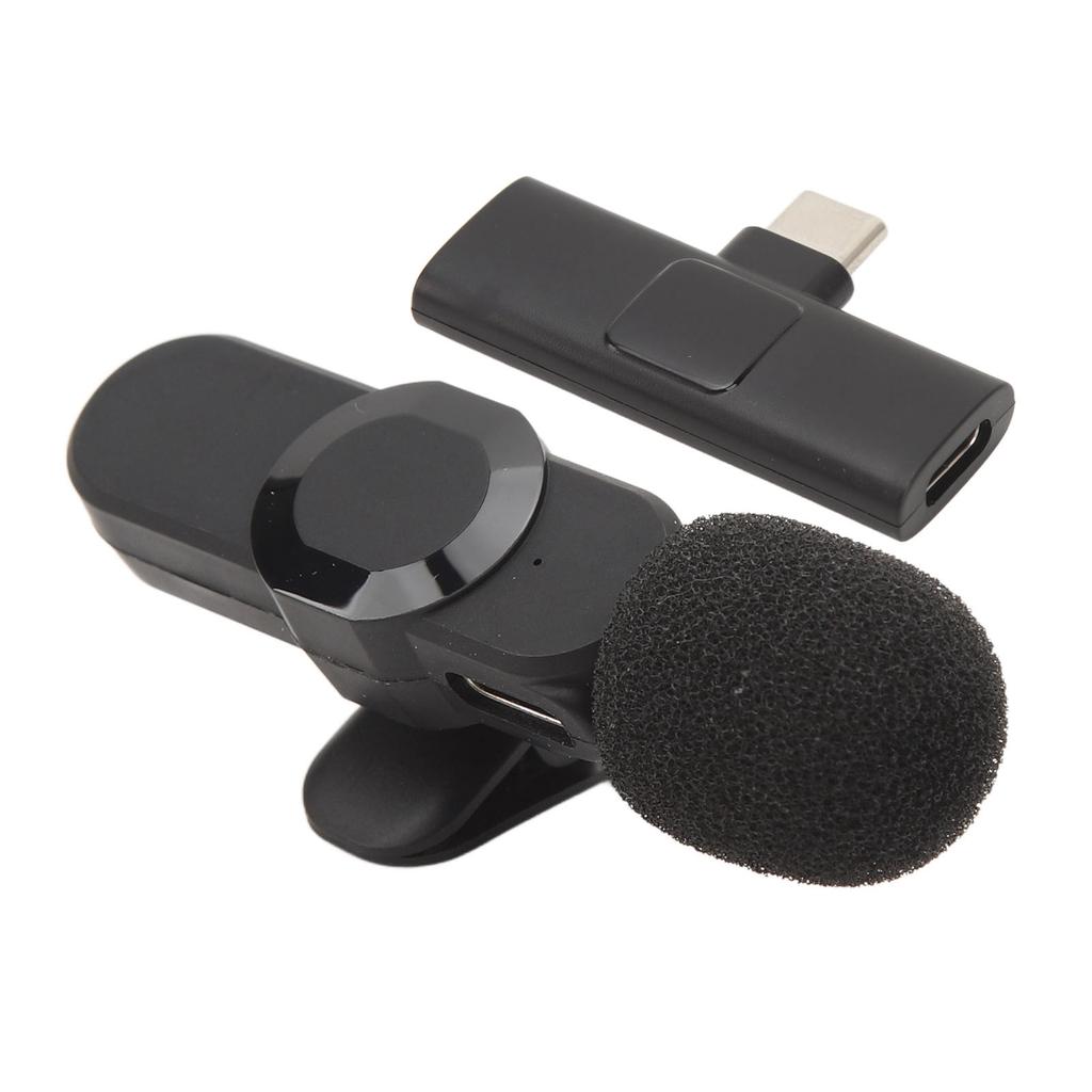 Wireless Lavalier Lapel Microphone Noise Reduction Mini Clip On Microphone Live Streaming Equipment