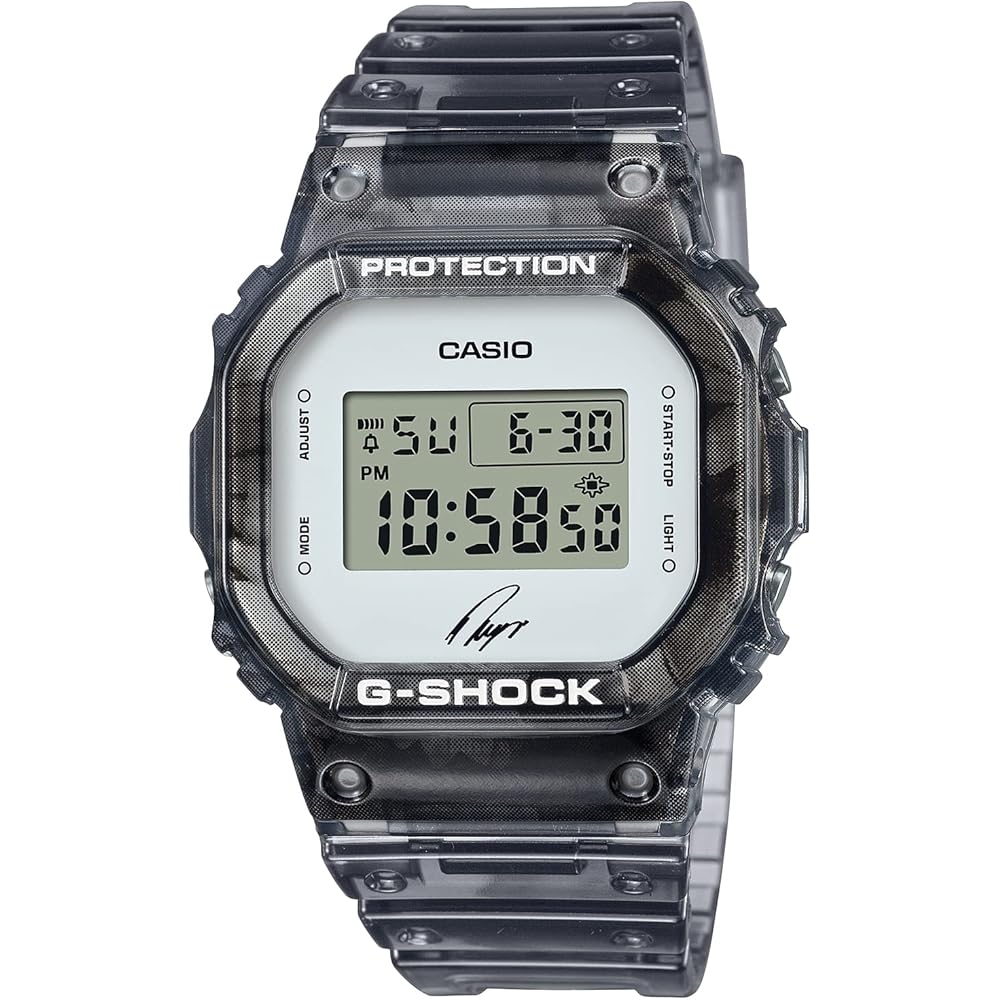 

G-Shock DW-5600RI22-1JR Men s Skeleton Black Watch Ryo Ishikawa Signature Model Water Resistant Durable Design