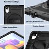 Étui avec support rotatif à 360° pour Xiaomi Redmi Pad 2 2025 11,0 pouces Modèle 25040RP0AG Coque blindée hybride en Silicone+PC avec sangle d'épaule