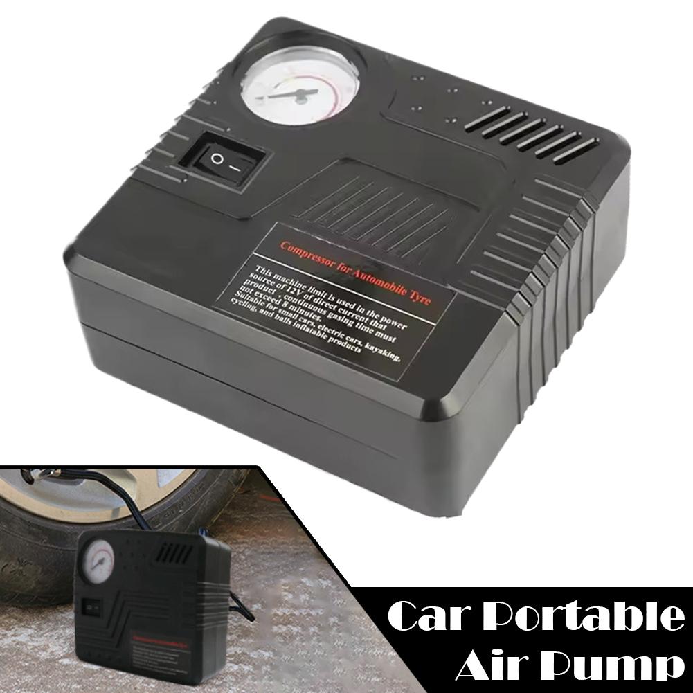 DC 12V Car Emergency Auto Air Pump Tire Inflator Tool Pressure Gauge Electric Tire Inflator For Car Motorcycle Tyre Air Pump