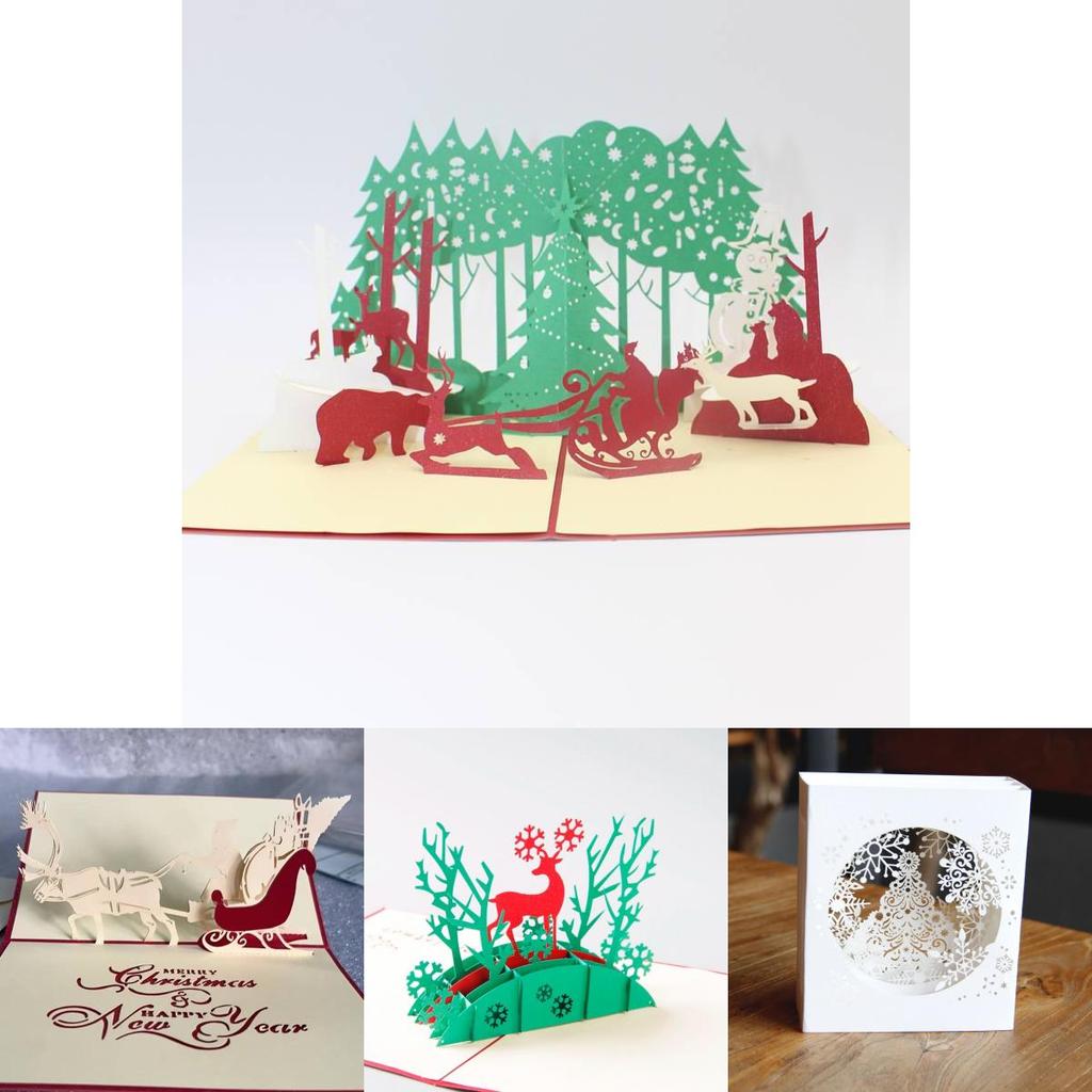 Elegant Laser Cut Paper Card Handmade 3d Gift Card For Celebrations And Holiday Gifts