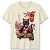 Japanese Sushi Cat Kitten Anime Unisexga Unisex T Shirt Unisexs Unisexs Tee
