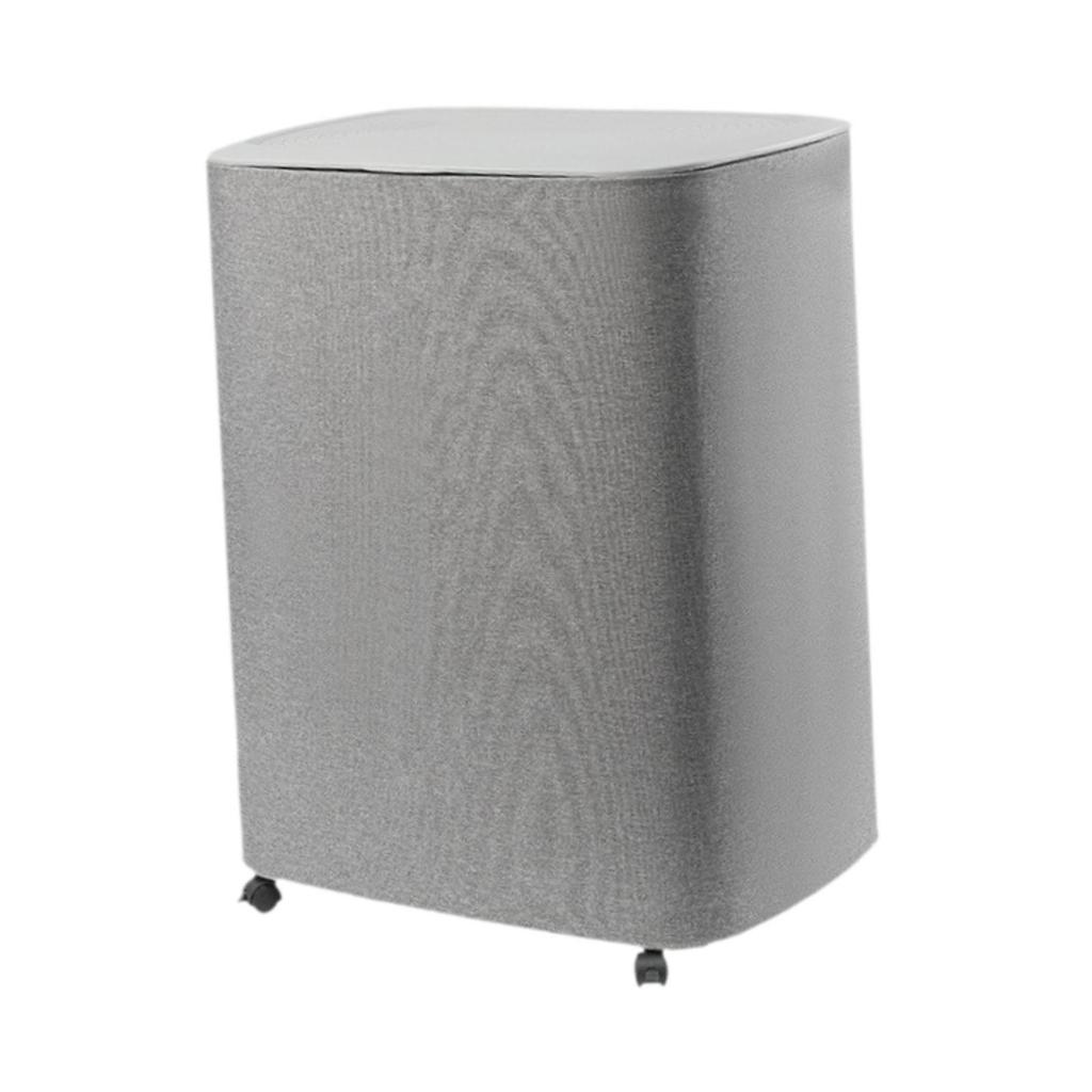 Foldable Laundry Basket with Lid Double Compartments Dirty Clothes Organizer Utility Storage Bin for Laundry Room Organization