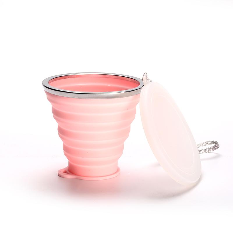 Acheter Gobelets Pliants 180 Ml De Qualité Alimentaire, Tasse à Eau De Voyage En Silicone Rétractable Colorée, Portable, Multifonction, Pour L'extérieur