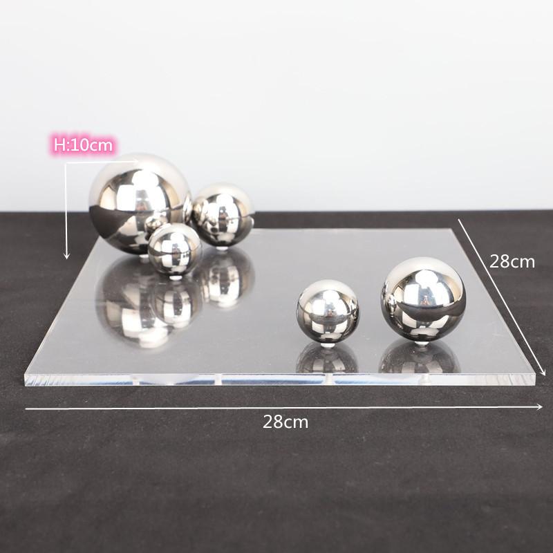 Transparent Acrylic Metal Ball Decorative Storage Tray, Jewelry Earring Storage Box, Living Room Desktop Organizing Container