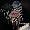 Vintage Royal Sapphire Jellyfish Earrings, Moana, Para Deluxe Jellyfish Zircon Earrings