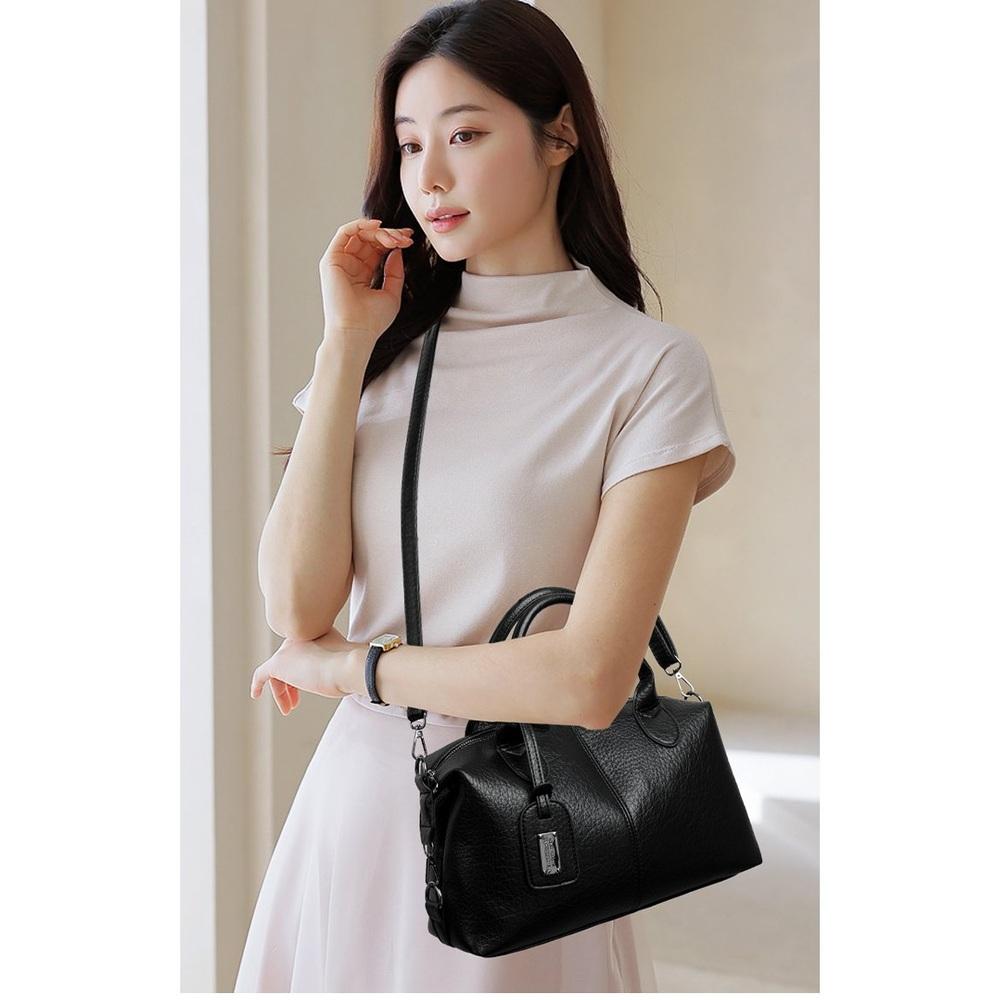 Women's PU Leather Hobo Shoulder Bag Large Capacity Casual Tote Handbag