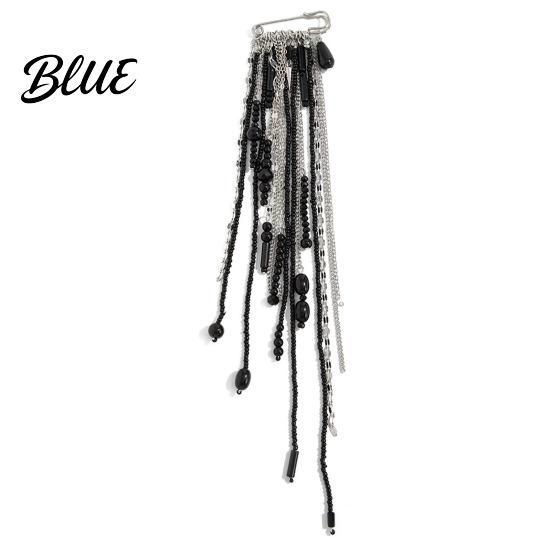 Dangle Brooch Beaded Tassel Pin Boho Chain Retro for Women