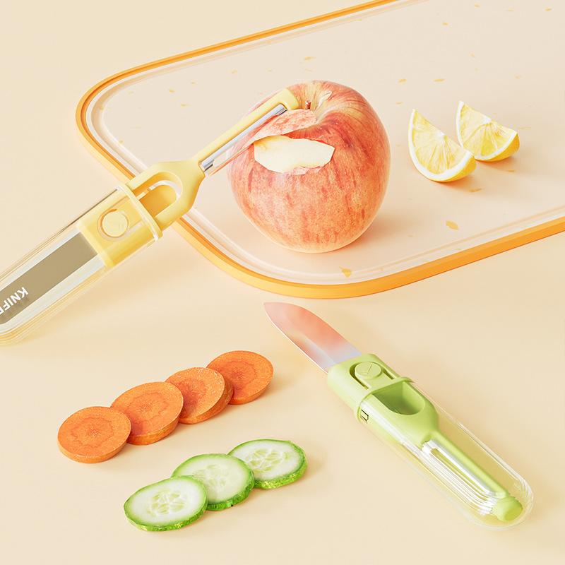 Three-in-one Portable Kitchen Fruit Knife and Peeler Potato Peeling and Peeler Stainless Steel Peeler