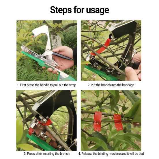 Labor-saving Plant Tying Machine One-handed Operation Hand Tools Professional Gardening Tape Tool for Vegetable