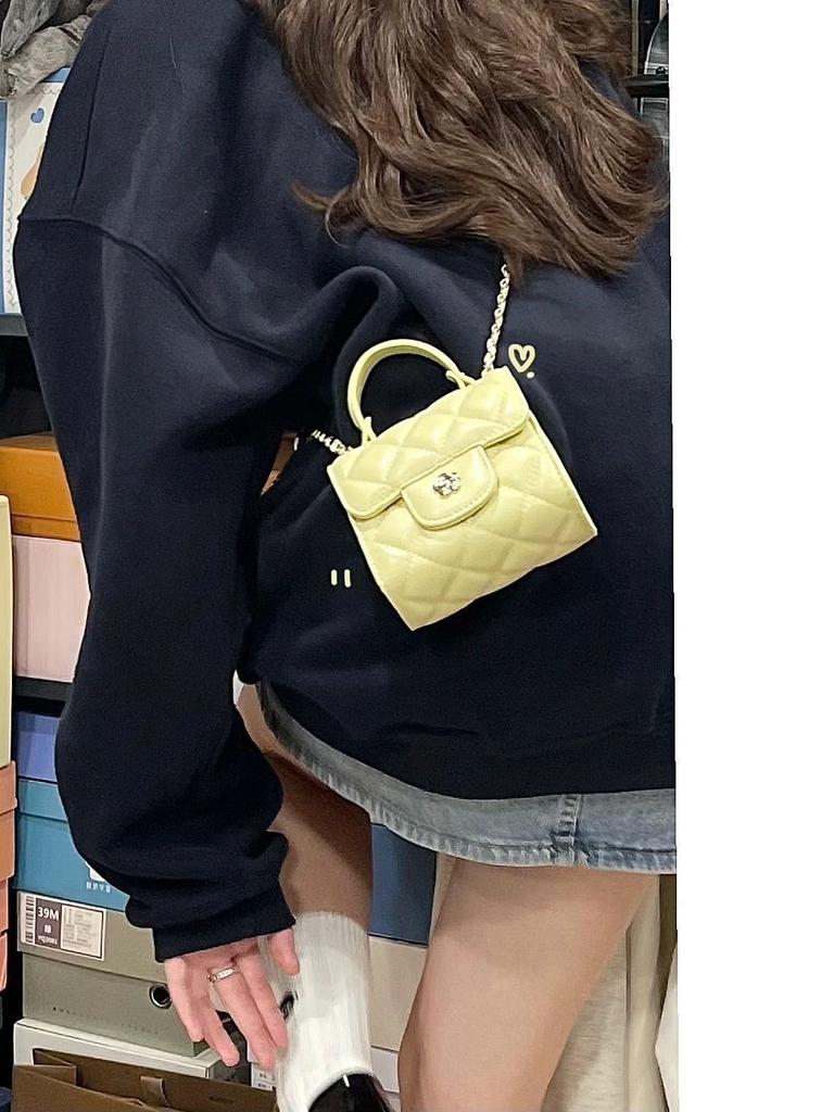 Mini-Handtasche Tasche Damen Kleine Duftende Stil Nische Mode Vielseitig Diamant-Ketten-Tasche Einzelne Schulter Umhängetasche