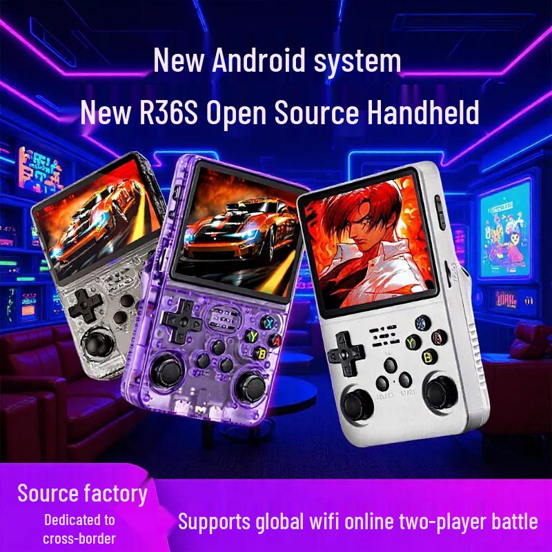 R36s Handheld Retro Console: Dual Joysticks, HD Screen, Open Source System, Nostalgic Games.