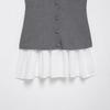 2025 Spring Women's European & American Style Poplin Patchwork Short Dress
