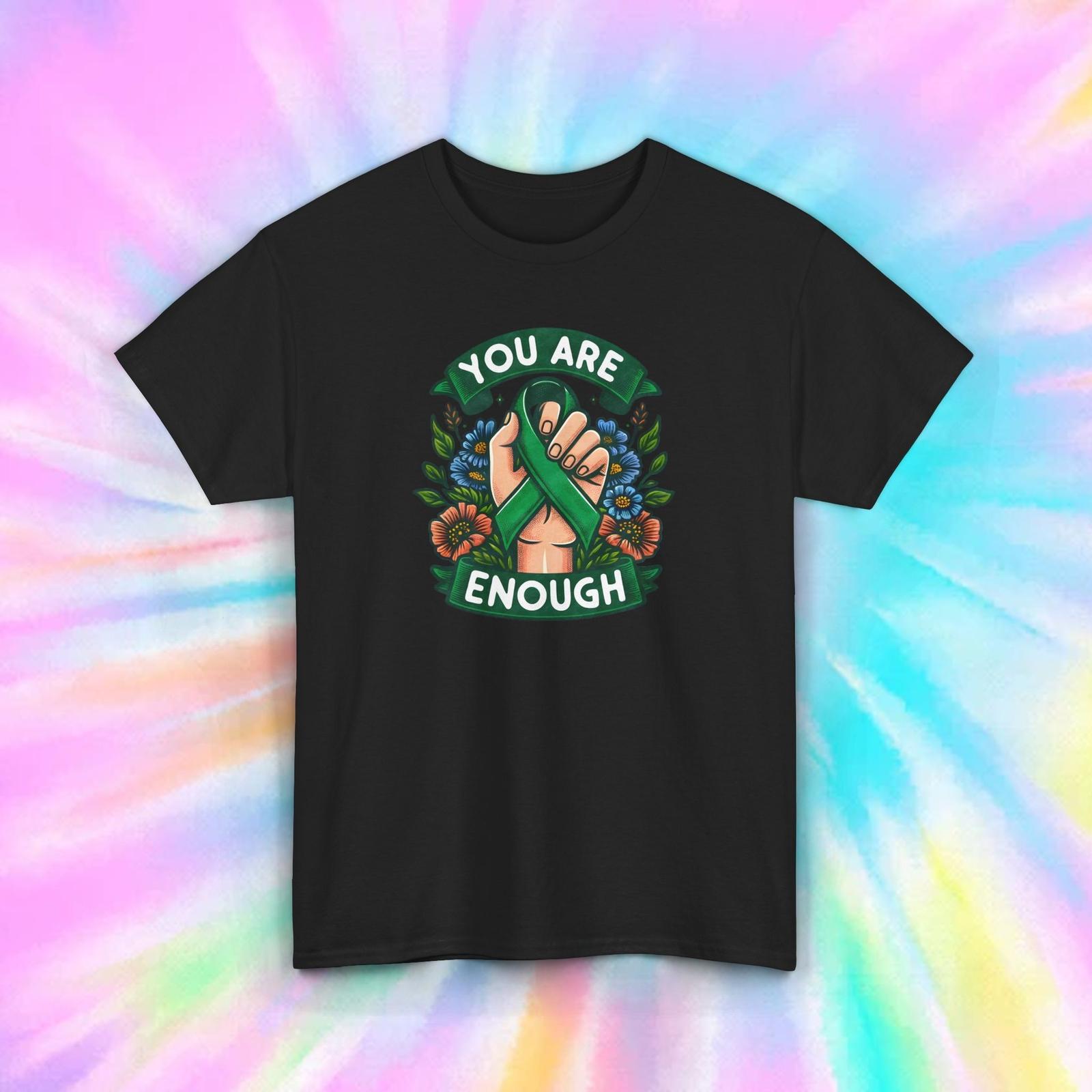 You Are Enough Mental Health Awareness Inspirational Ribbon Graphic T-Shirt S-5X S