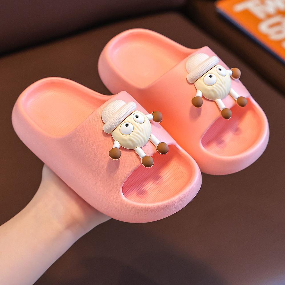 Boys' Shoes, Girls' Cartoon Style - Cute Anti-slip Indoor Soft-soled Flip-flops