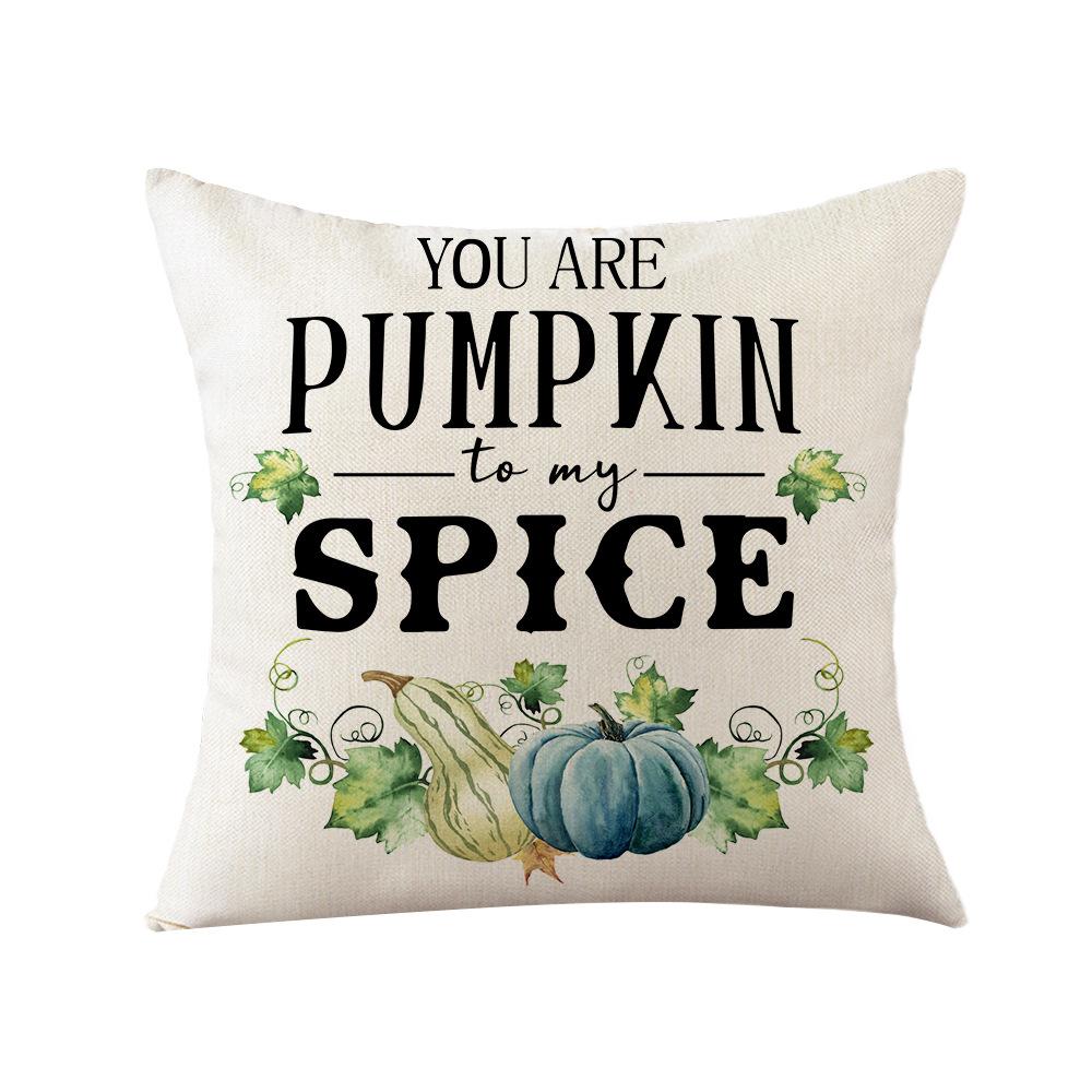

Чехол для подушки с изображением осенней тыквы, льняной наволочкой с принтом в виде кленового листа, чехол для дивана в гостиной 45*45cmJYM167-3