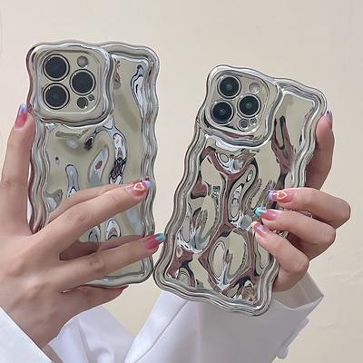 Wave Electroplated Meteorite Pattern Suitable for Apple 15promax Phone Case with Precision Hole iPhone 13 Soft Case 11
