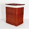 Woven Laundry Hamper With Lid Rectangular Storage Basket Bedroom Bathroom Modern Minimalist Home Organization