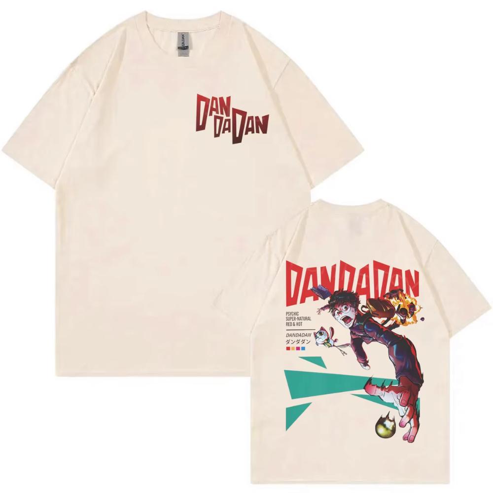 

Japanese Anime Dandadan Double Sided Print T-shirts Men Women Fashion Cartoon Short Sleeve T-shirt Summer Casual Cotton T Shirts 4XL