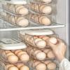 Automatische Roller Eierhouder 1/2/3 Lagen Keuken Koelkast Verse Eieren Opbergrek Plastic Eier Organizer Container Dispenser met Handvat