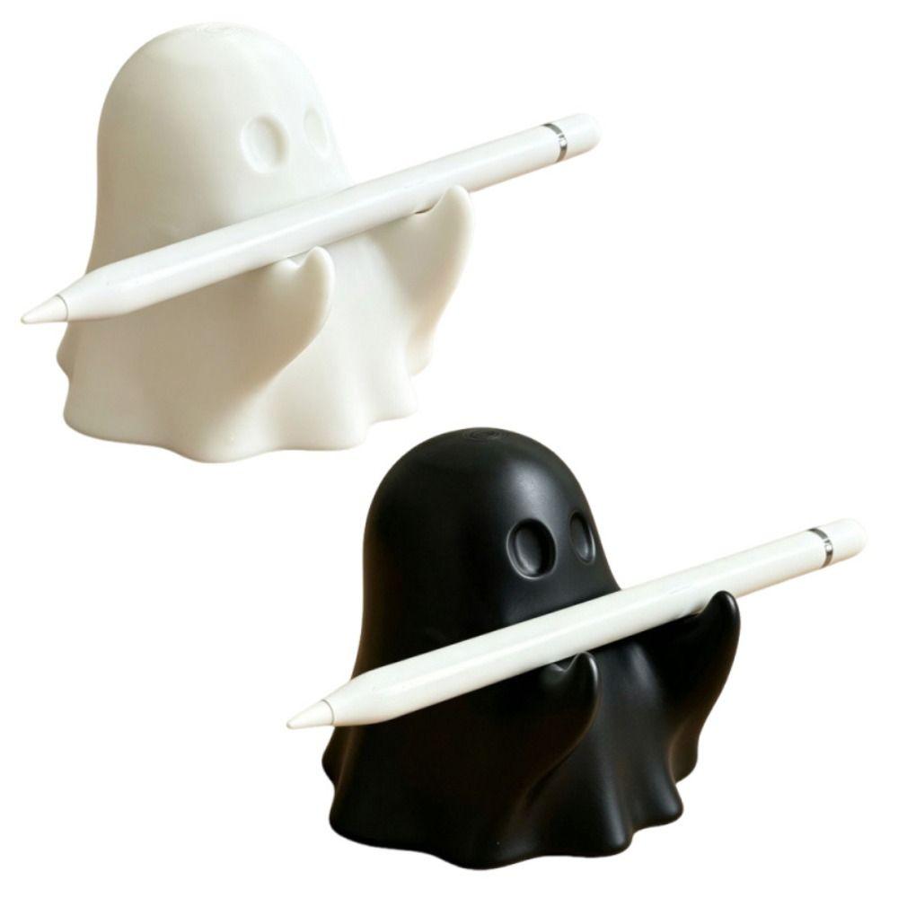 3D Printed Ghost Pen Holder Cute Mini Ghost Statue Unique Halloween Pen Rack Birthday Gift