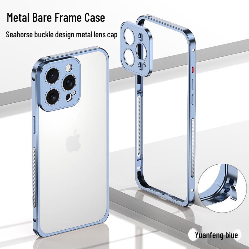 

iPhone 13 Pro Cooling Metal Frame Case with Sea Horse Buckle and Drop Protection DY03 - iPhone 13 Pro