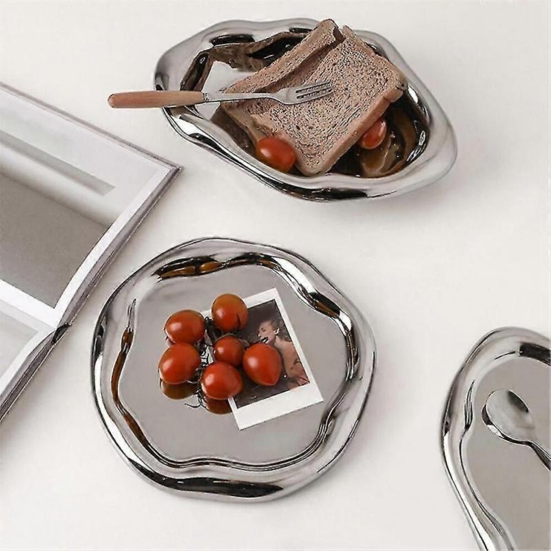 Tray Jewelry Storage Tray, Light Luxury Storage Display Tray, Snack Tray, Modern Decorative Ornament