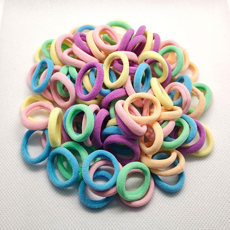 Hair Bands for Girl Kids Colorful Nylon Scrunchie Hair Ties Rubber Band Kids Elastic Hair Leagues Girl Hair Accessories