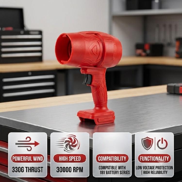 Workshop Dust Air Blower for 18V Tool Battery Wireless Handheld Air Cleaner with Brushless Motor Triggering Grip for Equipment Cleanup Garage Debris