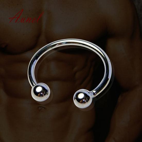 Vogue Stainless Open Cuff Penis Ring Anti Premature Ejaculation Delay Lock Cock Sex Toy