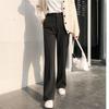 2022 Autumn Winter Womens Harajuku Fashion Thicking Warm Woolen Pants Female CasualStraight Trousers Ladies Loose Wide Leg Pants